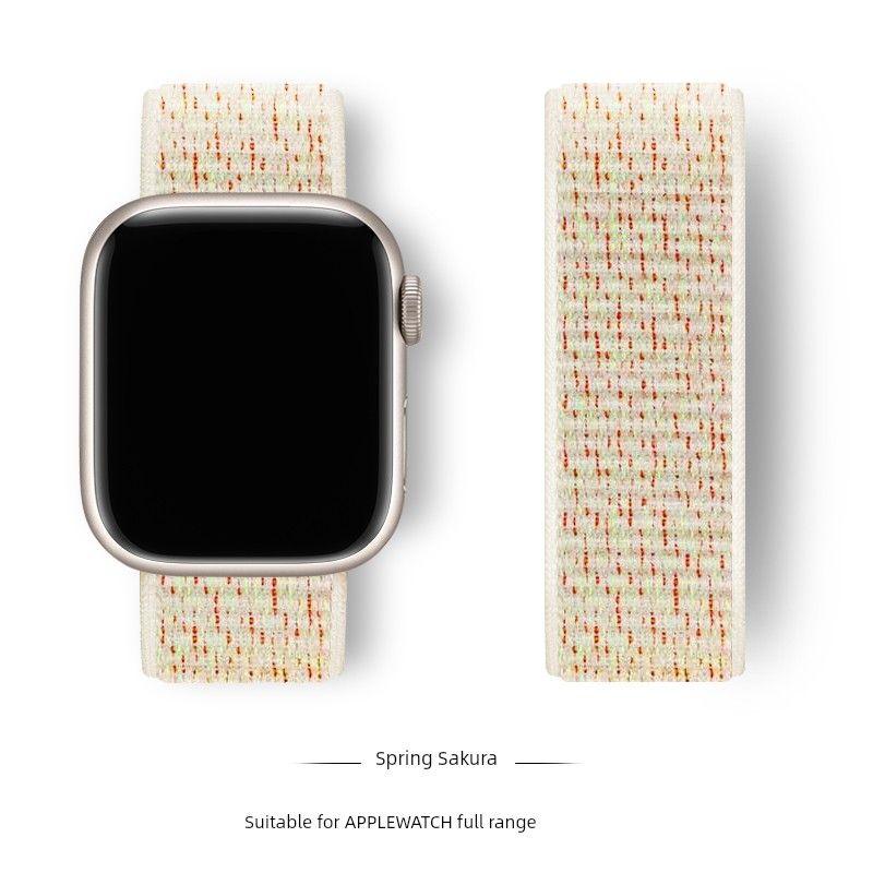 

S9 Strap Iwatch8 Strap 7 Generation AppleWatch Woven Nylon S10 Loop Ultra46/41 Men s and Women s SE Sports Silicone 45mm Summer Slide Fastener Classy Spring Sakura 49mm [iwatch Ultra 1/2]]