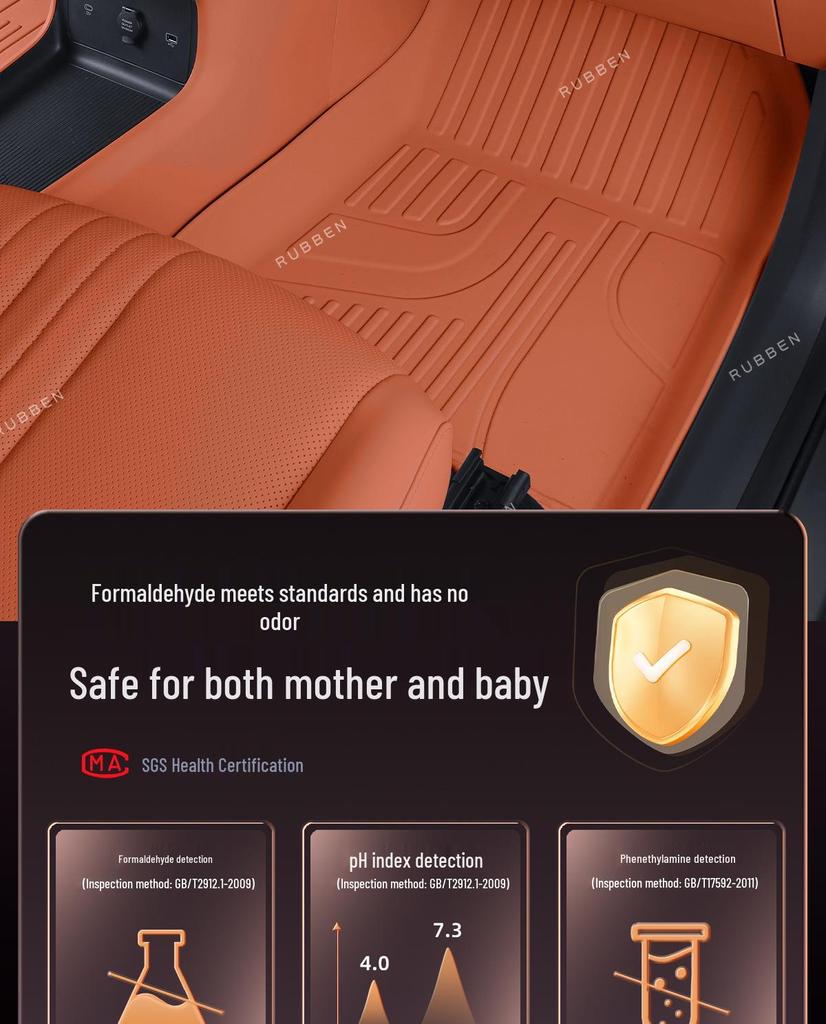 Deep Blue S05 Car Floor Mats: TPE Full Surround, Fits 26 Models, Customizable Car Accessories.