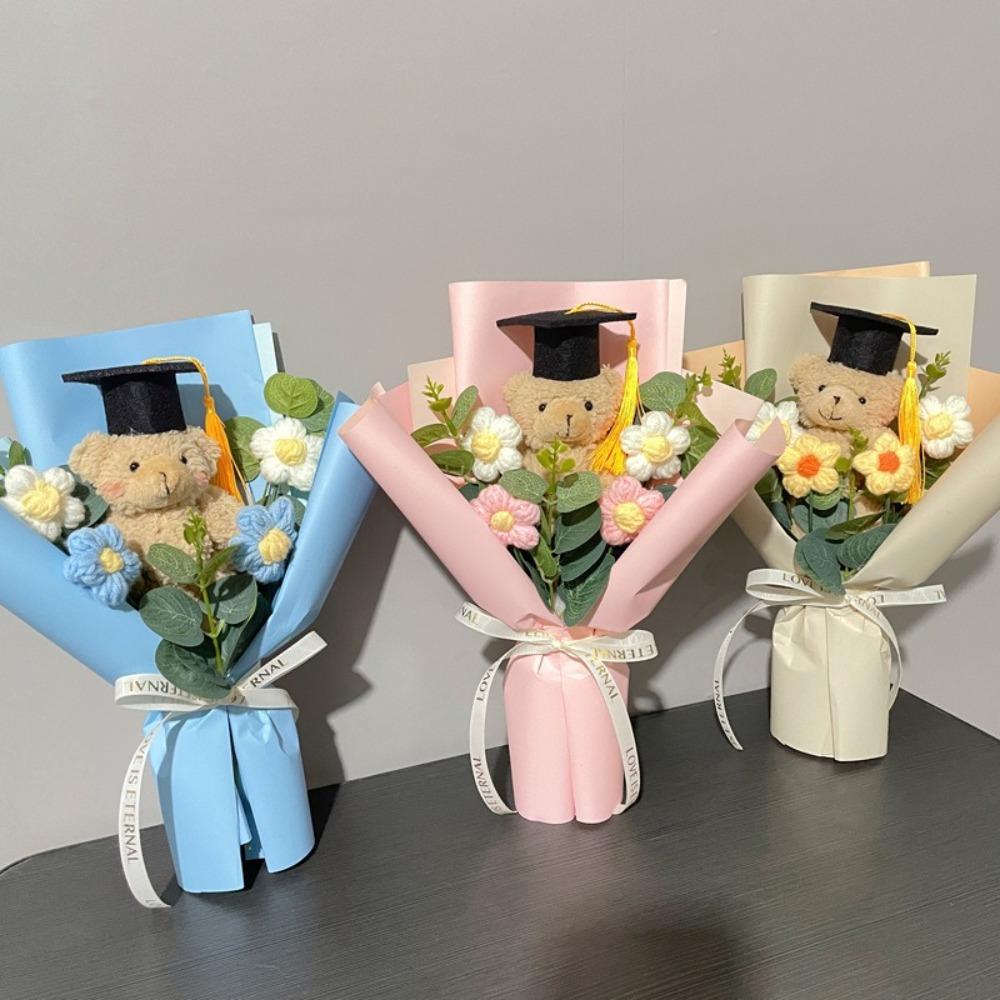 Dr. Bear Plush Toy Cartoon Graduation Gift New Graduation Bouquet Party Decor