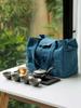 Qiaolin Portable Storage Bag Solid Color Travel Tea Cup Pot Organizer Outdoor Cloth Tote Bag