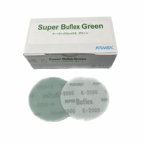 KOVAX Super Baflex Green Discs (Boxed), 75mm Round, No Hole, P-0, 2000 Grain Equivalent, 100 Discs Per Box