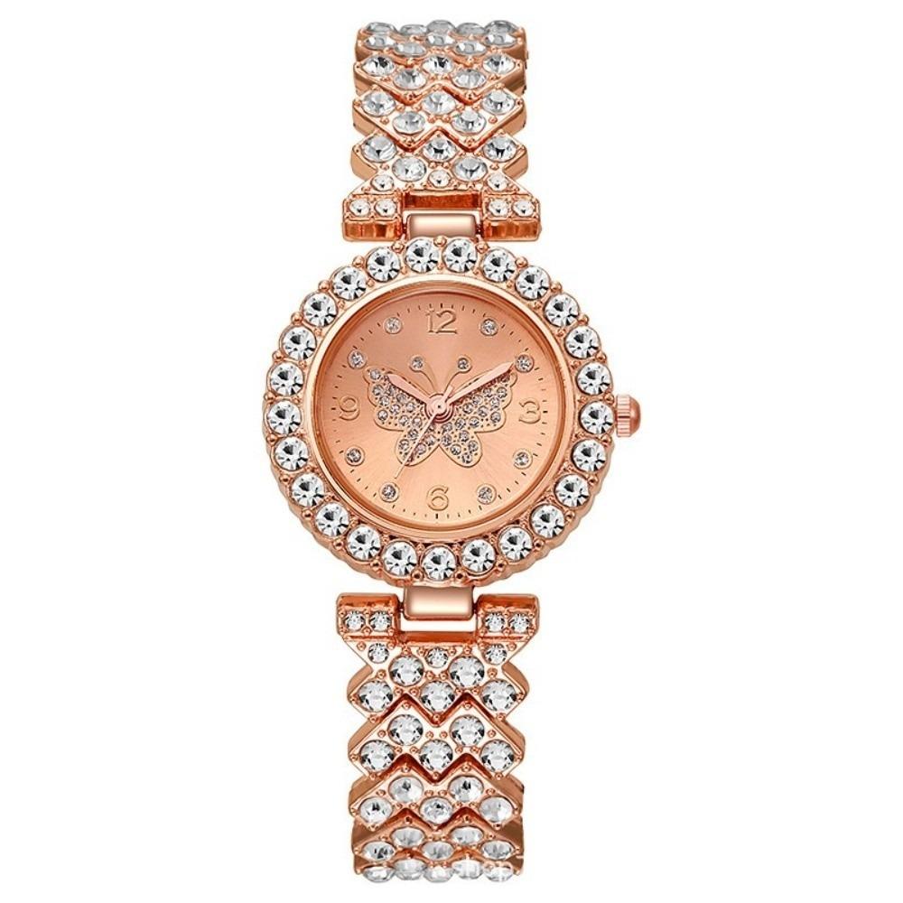 Diamond Decoration Diamond Watch Rhinestone Inlaid Butterfly Surface Watch  For Women