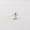 London Blue Topaz Gemstone 925 Sterling Silver Handcrafted Jewelry Designer Wedding Ring For Braid RR-77-7