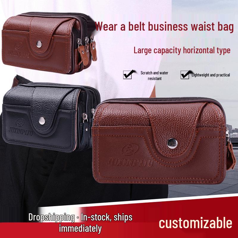 Cross-Border Men's Waterproof Anti-Theft Phone & Coin Belt Waist Pack