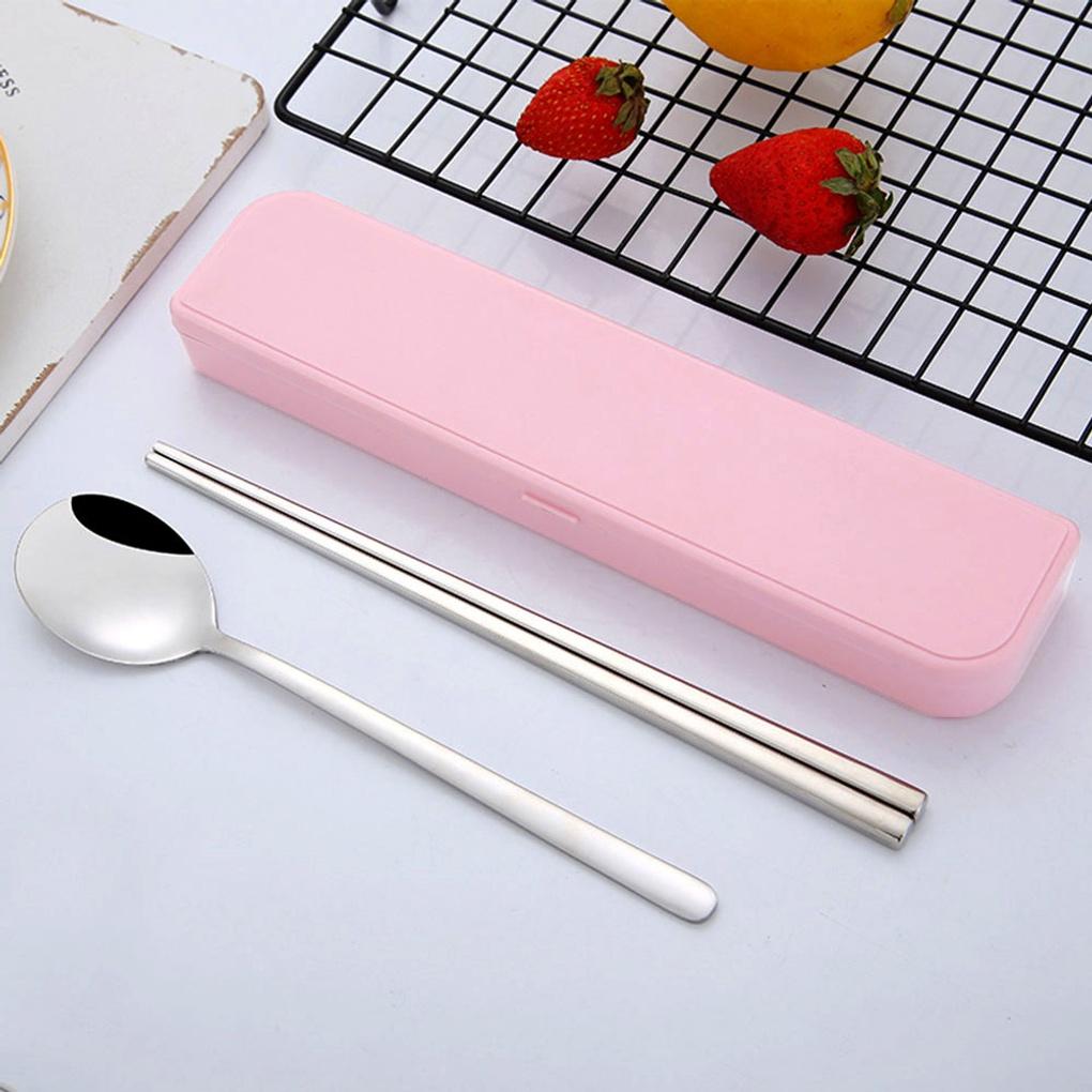 Pastel Portable Cutlery Set (Pink)