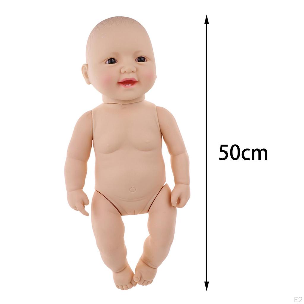 20 zoll Ziemlich Simulation Lächeln Baby Mädchen Puppe Für Unterricht Vinyl Infant Spielzeug