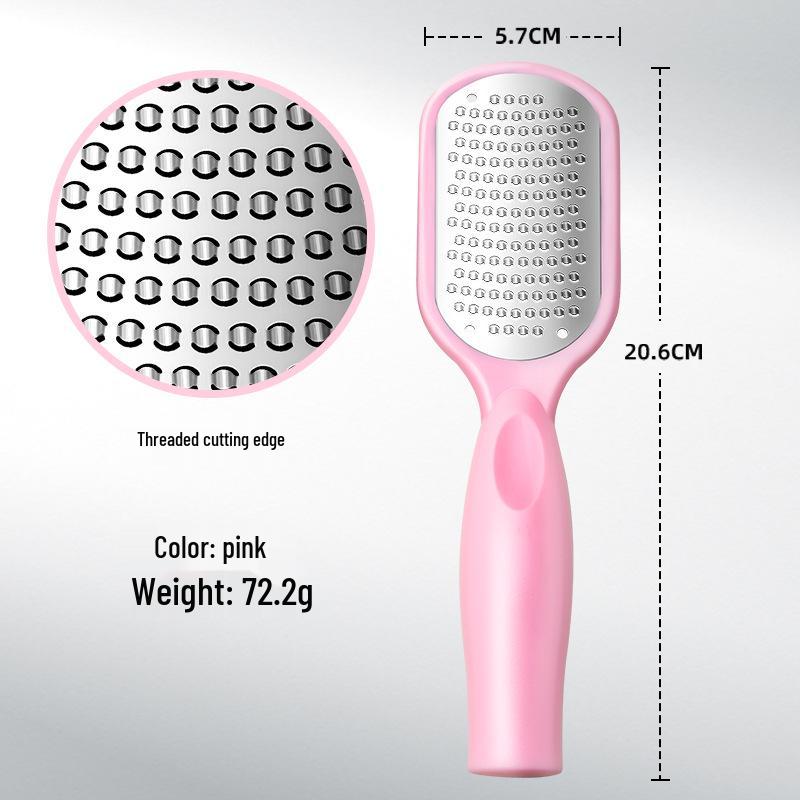 Stainless Steel Foot Scrubber: Removes Dead Skin & Calluses, Anti-Splash Design.