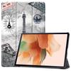 Surfplatta för Samsung Galaxy Tab S7 FE Fodral 12.4 SM-T730 Tri-Folding Smart Shell För Samsung Tab S7 Plus Cover Tab S8 Fodral S7 11