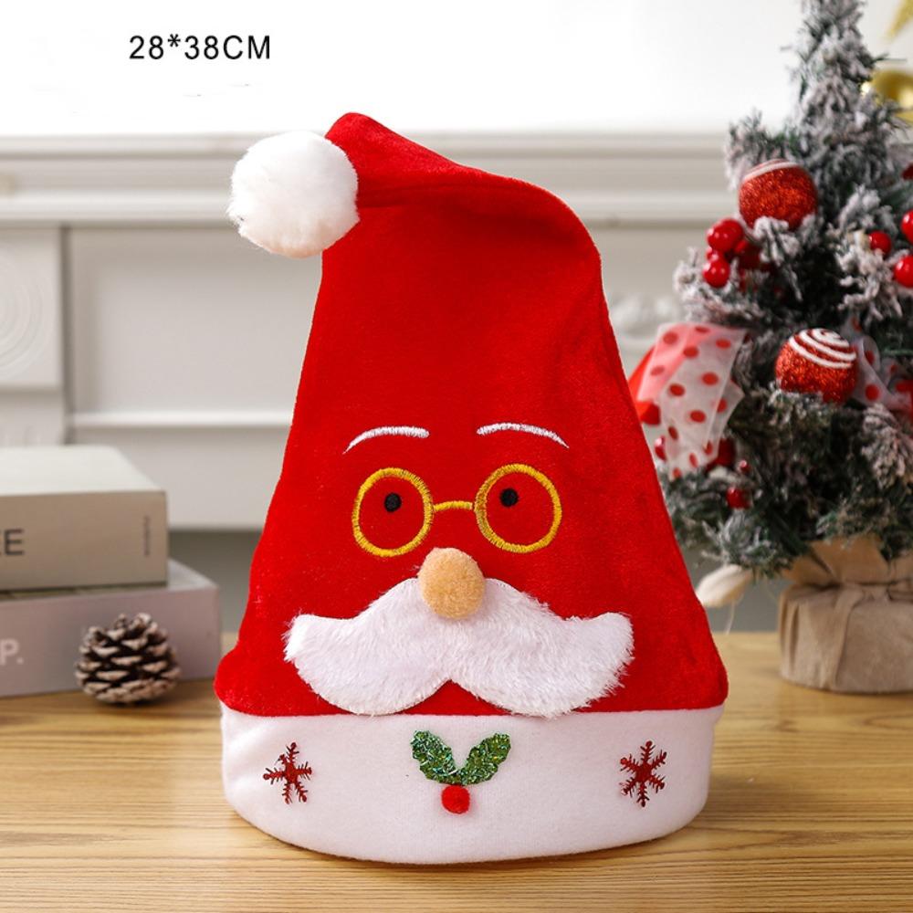 Snowman Plush Reindeers Antlers Hat Polyester Xmas Arts Hats Christmas Hat  Xmas Gift