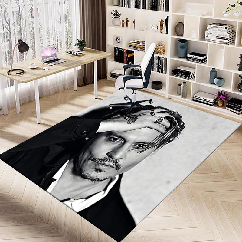 Dark Mysterious Portrait Carpet For Playroom Bedroom Living Room Sofa Home Decorkids Game Area Rug Nonslip Floor Mat