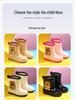 Wasserdichte gefütterte Gummistiefel für Kinder: Rutschfeste, kältebeständige Gummistiefel mit Kordelzug für Kleinkinder und ältere Kinder