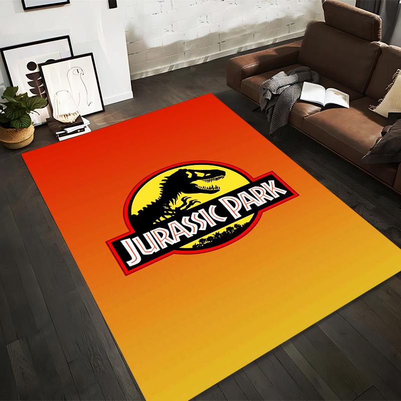 

Jurassic Park Logo Printed Carpet - Red and Yellow Gradient Design Suitable for use as an anti-slip for living room bedroom sofas 40x60cm( 15x23in )