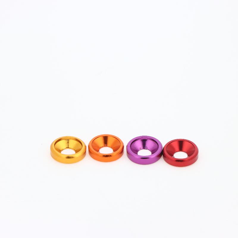 10Pcs M3 Colourful Aluminum Alloy Anodized Countersunk Head Bolt Washers Gasket For 1/10 Rc Car