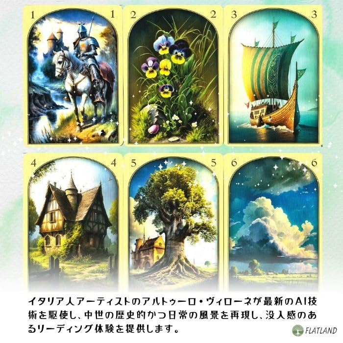 Medieval Lenormand Oracle Lenormand Card Fortune Telling with Japanese Authentic Instructions,
