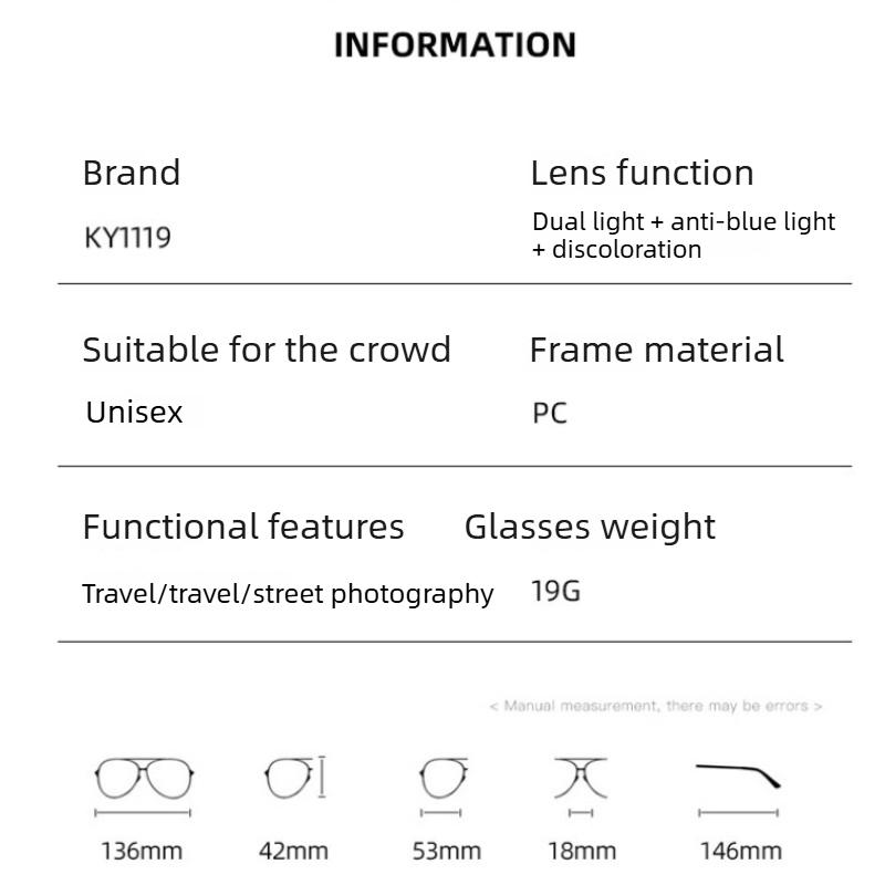 New TR90 Bifocal Reading Glasses Unisex Fashionable Photochromic Reading Glasses with High-Definition Blue Light Protection +4.0