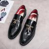 Men's Shoes Men's Business Dress Leather Shoes Outer Size Large Size Versatile Breathable Trendy Shoes Pointed Glossy Wedding Shoes