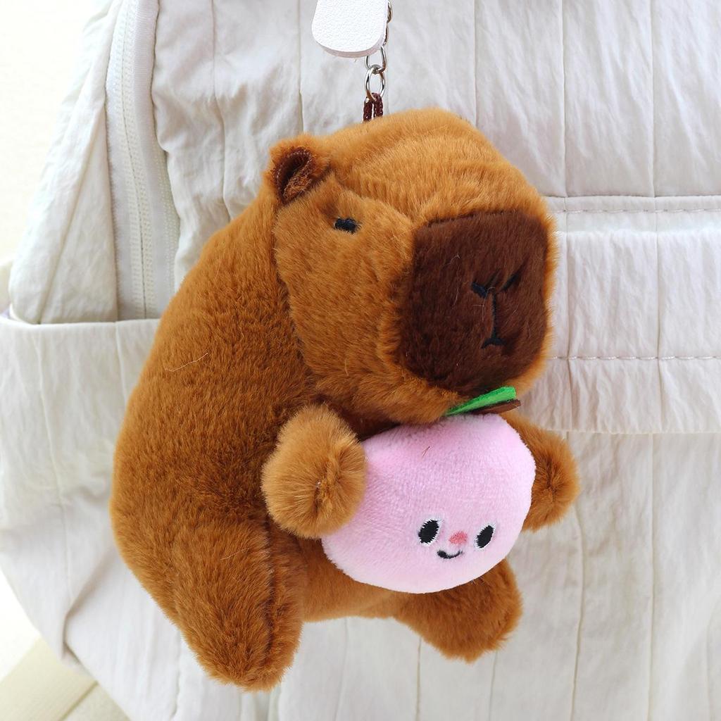Capybara Plush Keychain: Cute Pull-out Toy & Internet Celebrity Pendant Charm