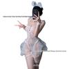 Sexy Lace Christmas Bunny Bodysuit - Temptation, Open Crotch Role Play Lingerie