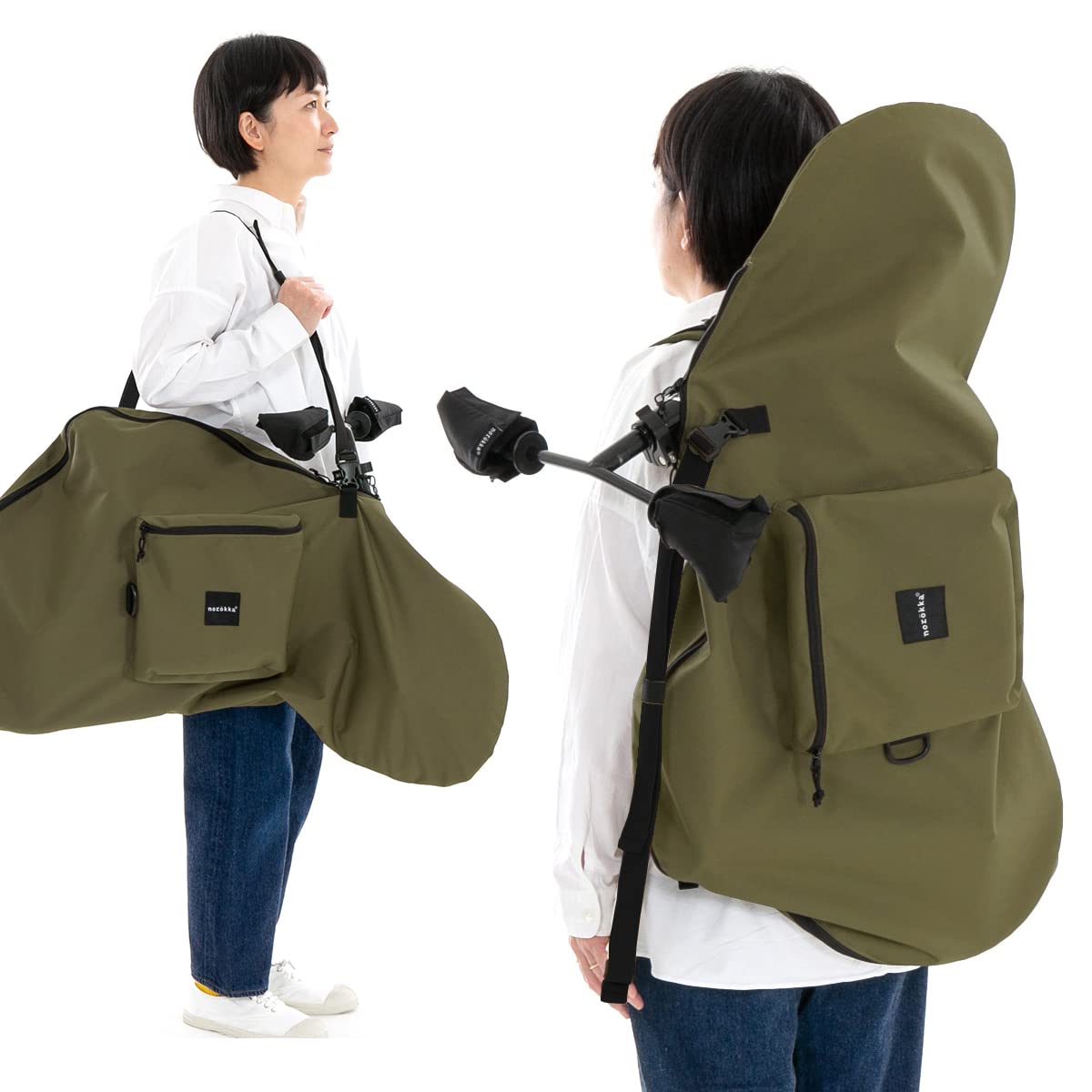 

norokka Bike Carrying Case for Strider and Other Helmet and Protective Gear Storage Kids Bag, Bikes, (Olive) оливковый