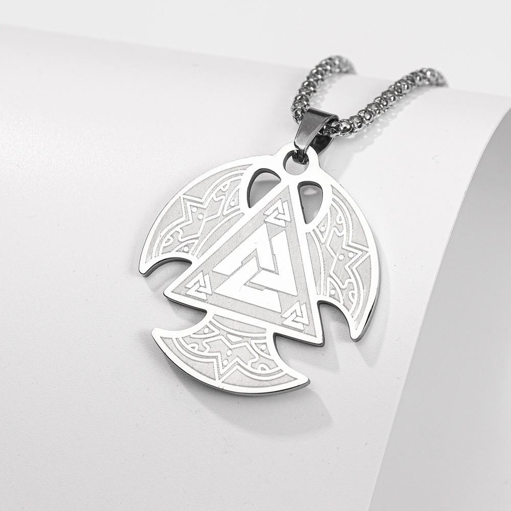 Viking Valkenat Warrior Knot Pendant Necklace