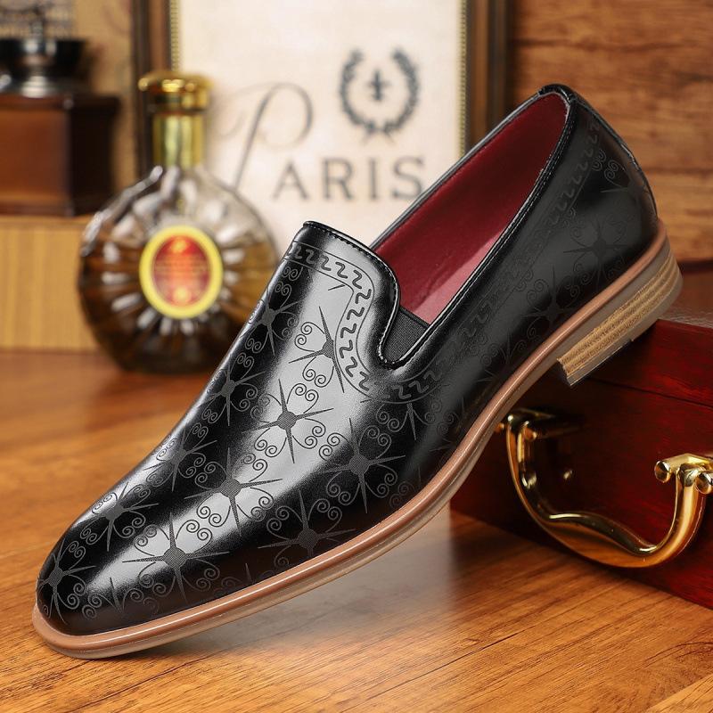 

Мужские кожаные туфли в стиле business casual, модные мужские кожаные туфли высокого класса на одной педали, новые кожаные туфли для делового платья с острым носком 40