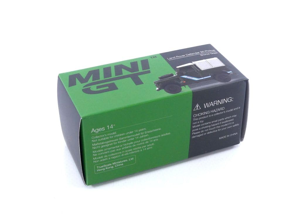 TrueScale Miniatures MINI GT 164 164 Land Rover Defender 90 Pickup Bronze Green (Left-hand drive) Finished product MGT00402-L