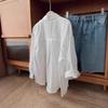 Camicia da Sole a Maniche Lunghe Bianca Traspirante in Cotone e Lino Casual e Versatile per Donna Estate Sottile Stile Pigro Top Largo