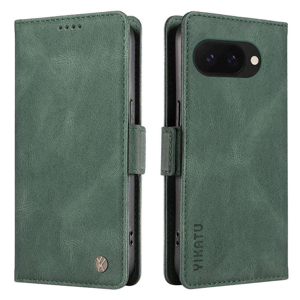 YIKATU YK-005 For Google Pixel 9a Case PU Leather Wallet Phone Cover Skin Touch Feeling