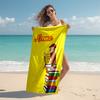 Personalized Customized Proof Beach Towel with Curious George Pattern - Soft, Absorbent, Quick-drying, Perfect Swimming, Camping&bathing