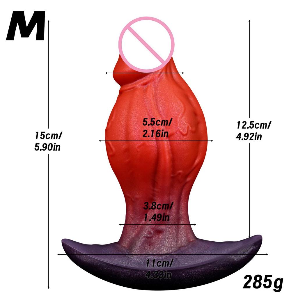 Neues unregelmäßiges tragbares Phallus-Silikon-Anal-Dilatator-Spielzeug