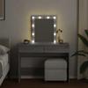 Makeup Table with LED Lighting Gray Sonoma 100 X 40 X 130 Cm