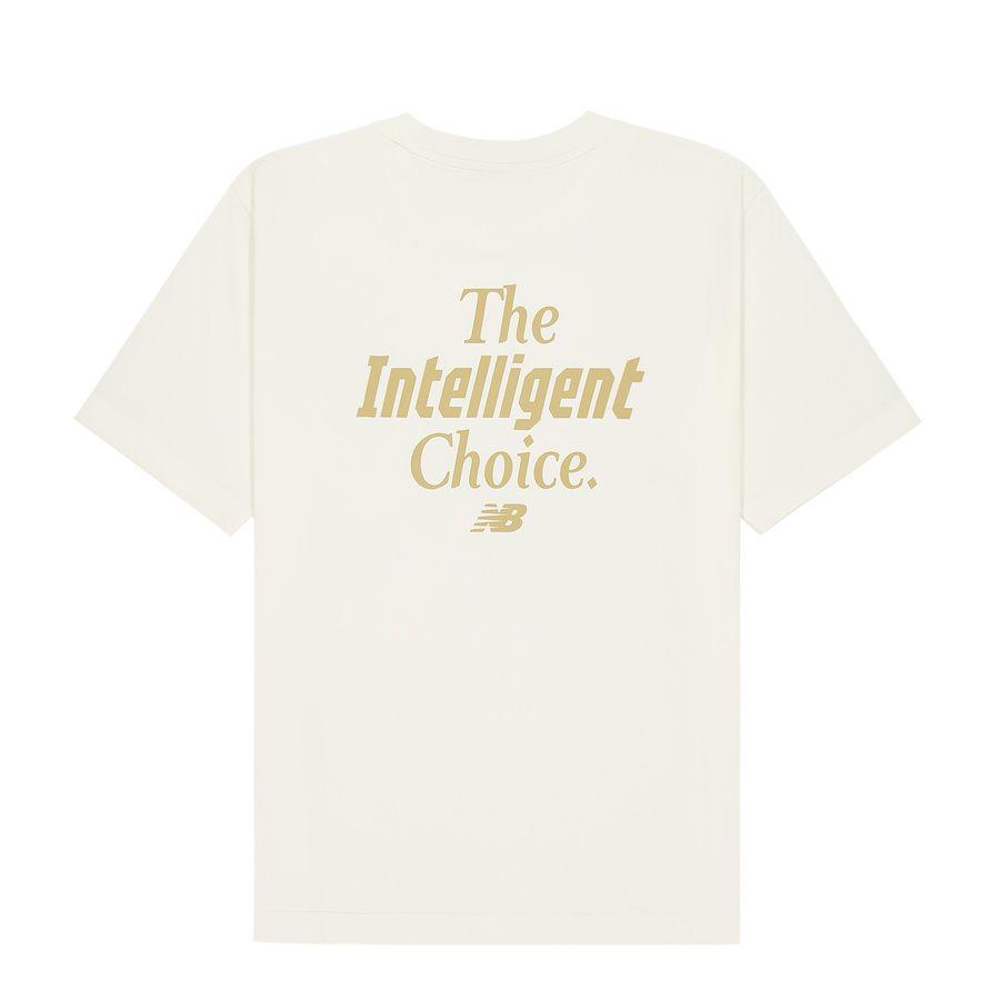New Balance T Shirts Men's Ivory White Crew Neck Moderate NEF29461-IV