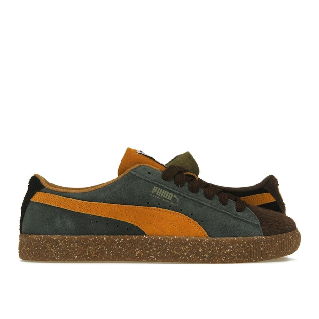 Puma Perks and Mini x Suede Vintage BIO/VERSE Unisex Sneakers Brown Dark-Chocolate Burnt-Olive 387036-01