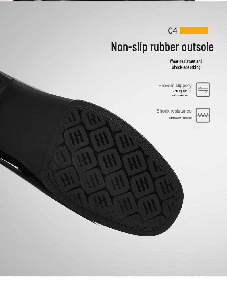 Men's British Style Cowhide Slip-On Leather Shoes - Versatile for Casual, Business & Formal Wear