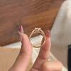 Explosive Court Style Full Diamond 1 Carat Ring Irregular Ins Wind Ring Finger Ring Opening