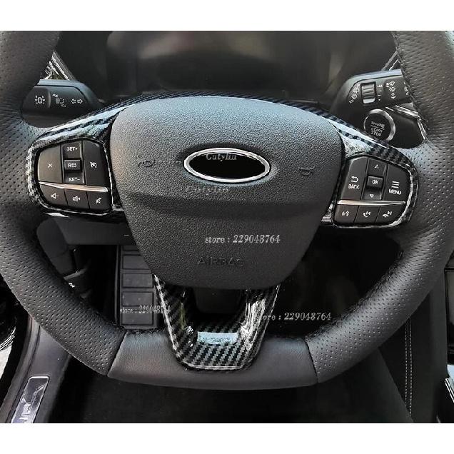 För Ford Kuga Escape ABS Matt Kolfiber Rattöverdrag Dekorationsdekaler Biltillbehör Stylingram