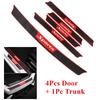 4Pcs Universal Car Rear Bumper Anti-Slip Mat Door Sill Anti-Scratch Strip Black