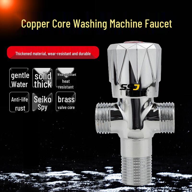 Suishijia Brass 1-in-2-out Hot & Cold Water Diverter Valve