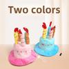 Birthday Theme Birthday Cake Hat Cake Shape Pet Headwear Cap New Puppy Kitten Hat  Party Decor