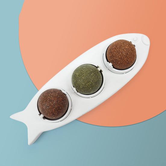 Haustier Katzenminze Spielzeug rotierende Reinigung Katze Design Zähne in 1 Snacks 3 Kätzchen Katzenminze Ball Spielzeug Katzenbedarf