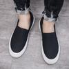 New 2025 Men's Leather Casual Sneakers Spring Summer Fashion Slip-On Black Shoes Soft Sole Comfortable for Everyday Wear White