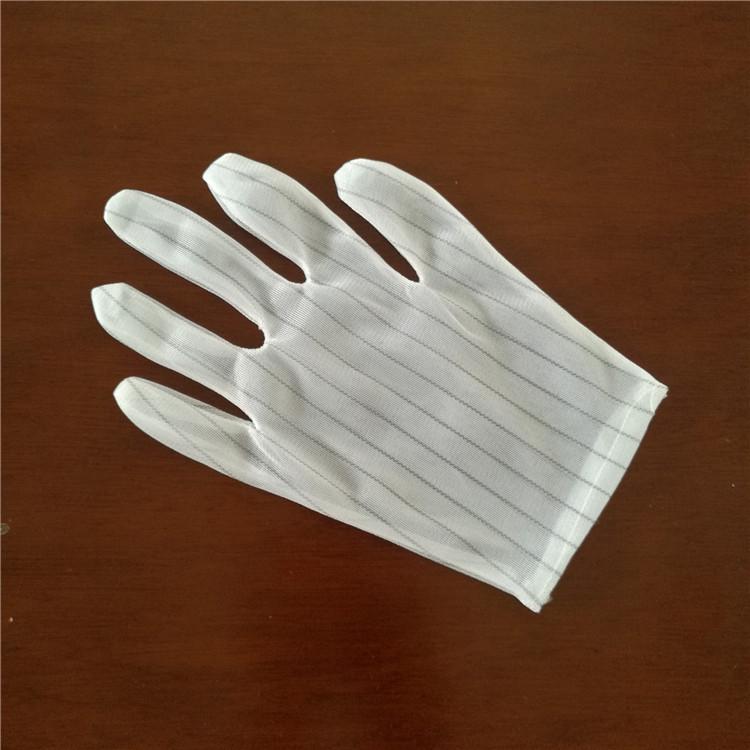 Anti-Static Striped Nylon Gloves - Double-Sided, Sulfur-Free, Thin Protective Wear