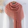 Sciarpa da donna in cotone lino seta - Per tutte le stagioni, colore unito, versatile foulard per testa e parasole
