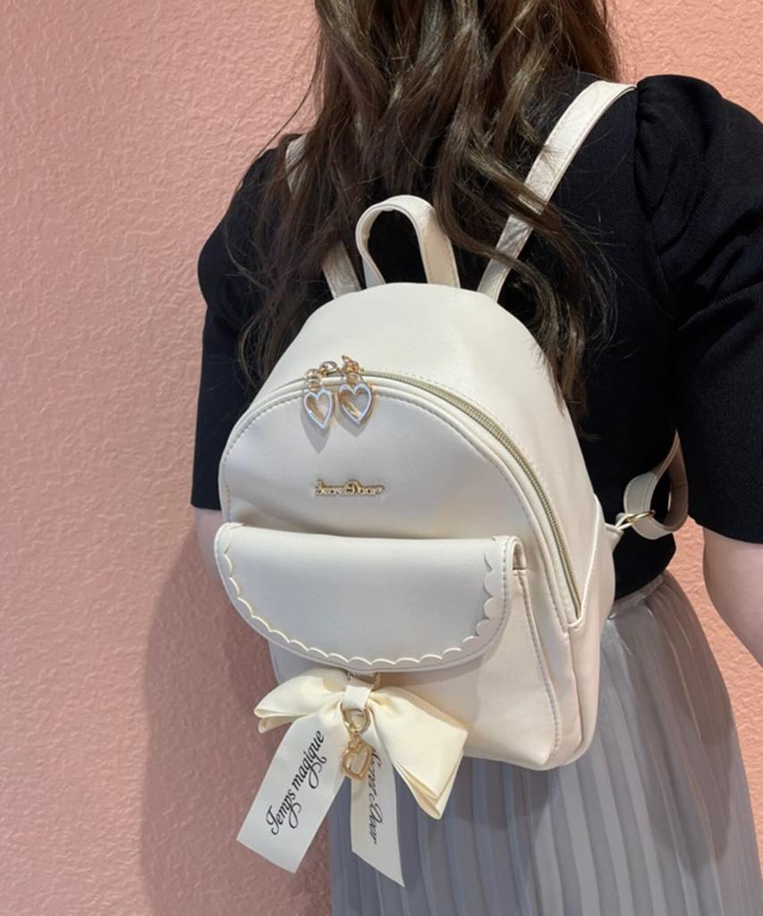 Reborn Company Ribbon Mini Backpack Black [Butter]