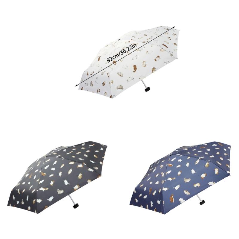 Cartoon Umbrella Adorable Kitten Print For Outdoor Travel And Daily Use Cartoon Kitten Print