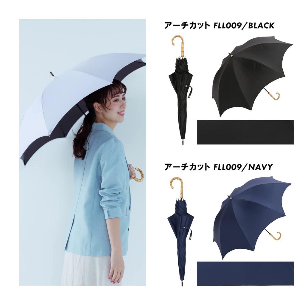 Assa Complete Long UV Heat For Sunny and Rainy Arched High Fiberglass Bamboo FLL Parasol, Shading, Women's, Umbrella, 100% Protection, Lightweight,