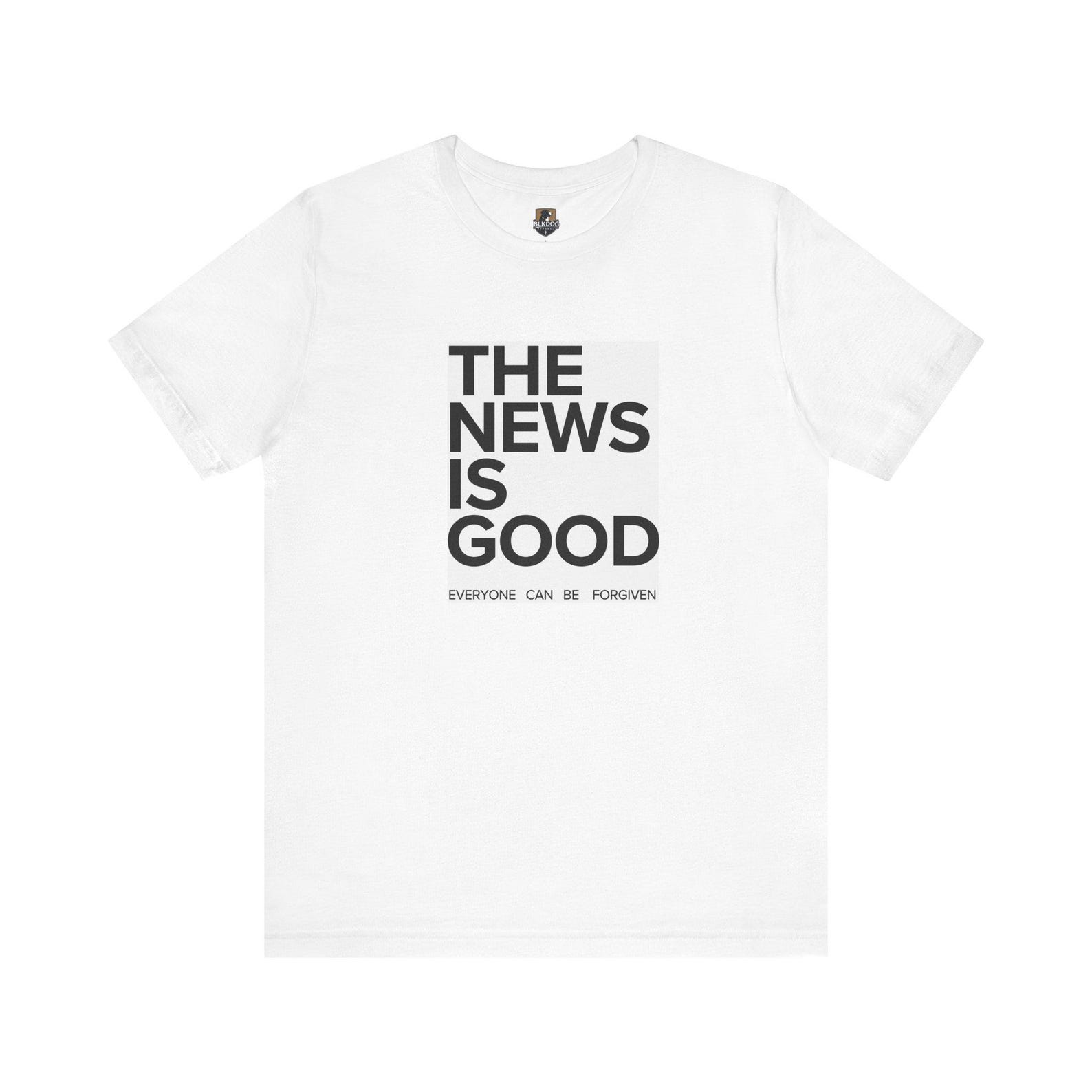 Forgiveness News Unisex Tee, Inspirational T-Shirt, Positive Vibes Top, Good News Shirt, Forgiveness Journalist Gift 4XL