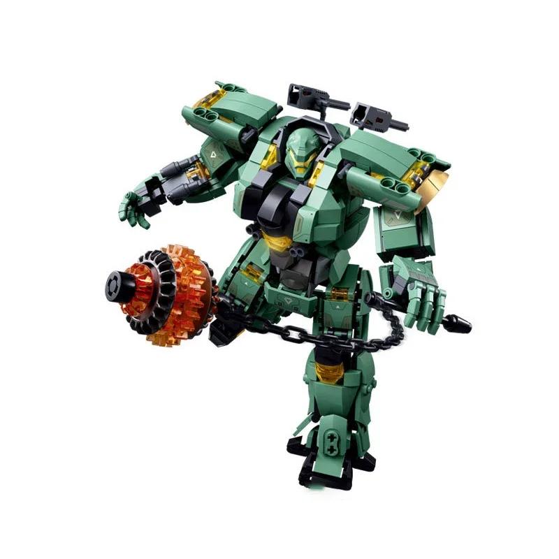 

542 шт. цепной молот боевой мех воин строительные блоки тяжелая броня классическая модель кирпичи настольное украшение игрушка детский праздничный подарок