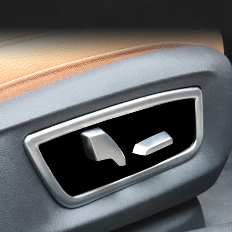 For BMW 5 Series G30 2018-2023 ABS Carbon Fiber Car Seat Decoration Frame Cover Trim Interior Car Accessories