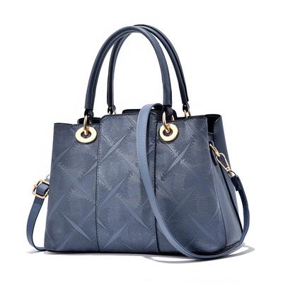 Handtasche Texturiert Große Kapazität Damen Tasche Geprägtes Design Ein Schulter Schräg Umhängetasche